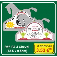 Plaque Alu numérique Cheval- Réf PA4